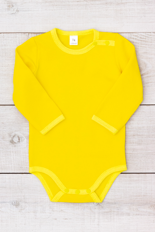 Боді ясельний для дівчинки (з довгим рукавом)